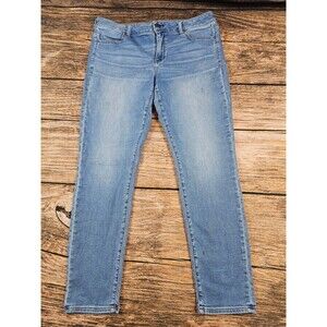 American Eagle Super Stretch Jegging Women 16 Regular Blue Skinny READ